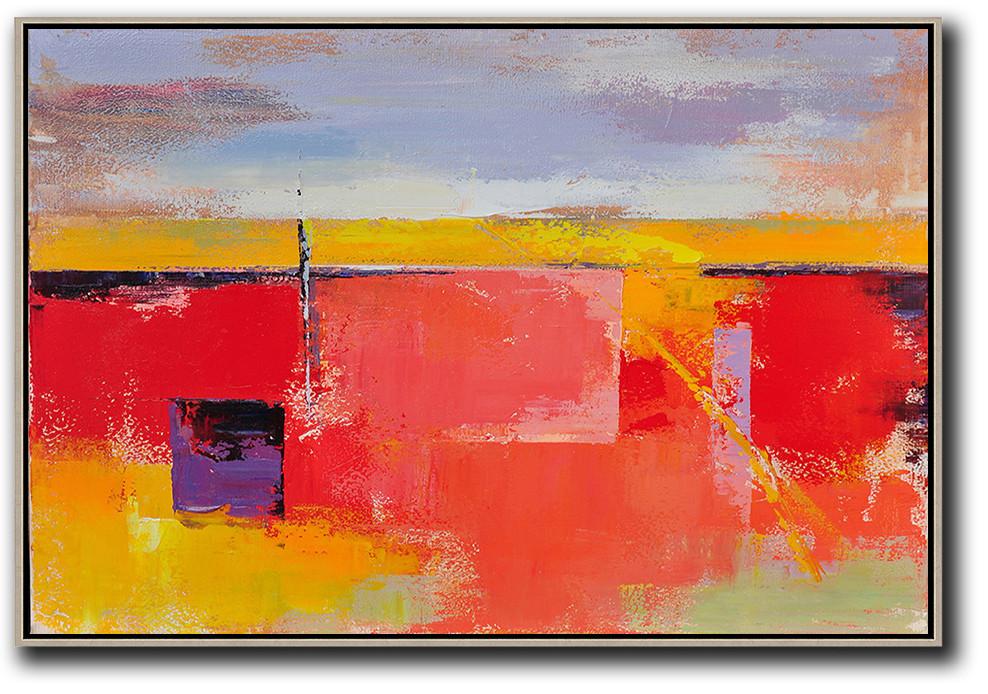 Horizontal Palette Knife Contemporary Art - Buy Canvas Prints Extra Large